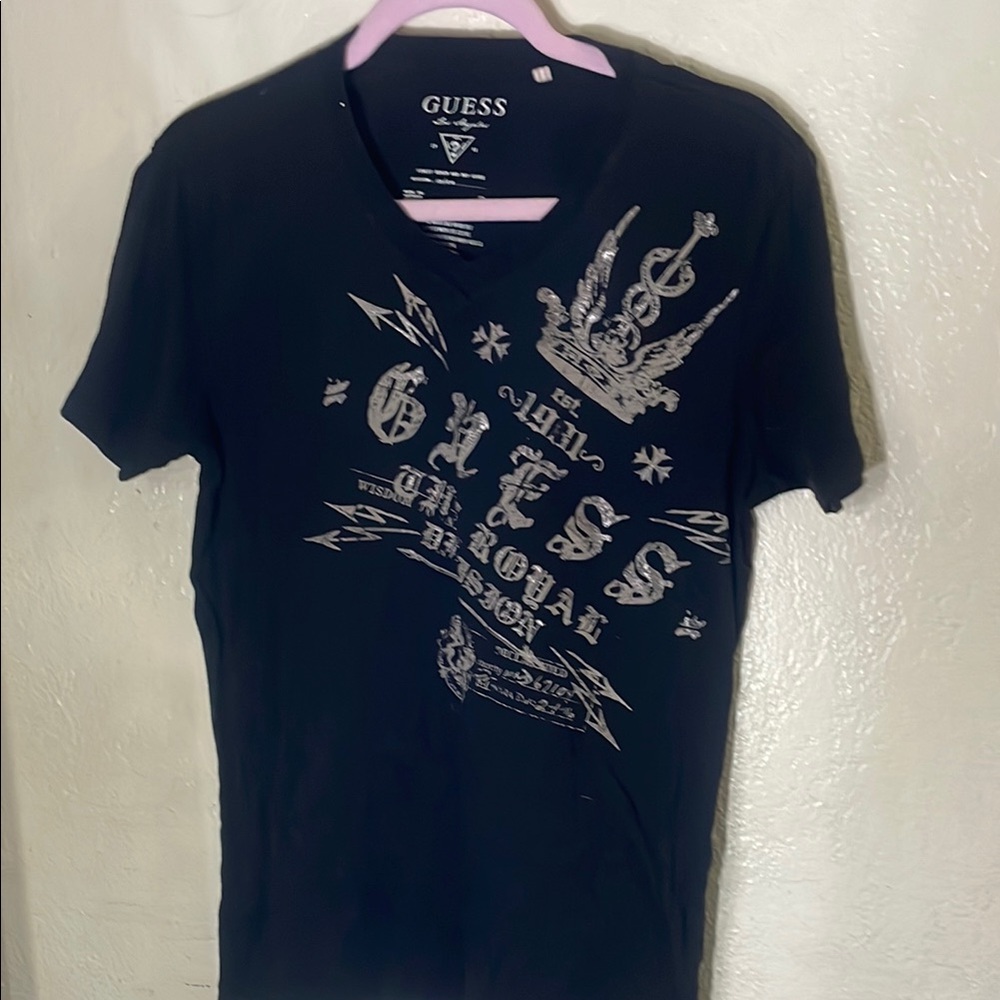 GUESS Black Graphic Men's Shirt